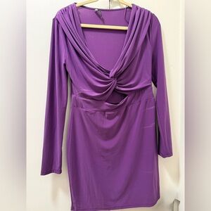 Zara purple cut out dress size Large